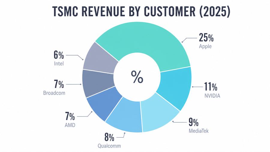 TSMC Revenue by Customer (2025)