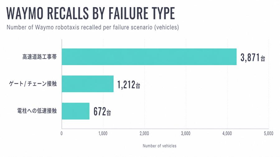 Waymo Recalls by Failure Type