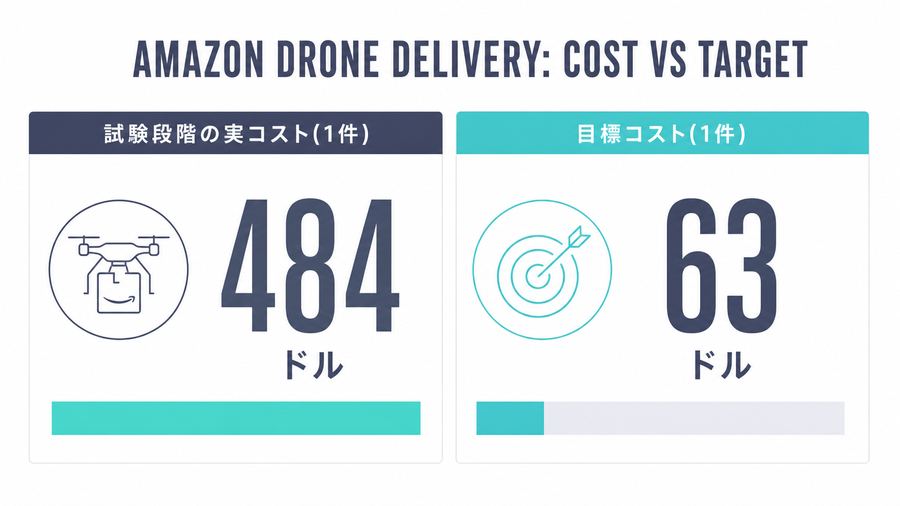 Amazon Drone Delivery: Cost vs Target