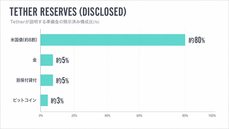Tether reserves (disclosed)